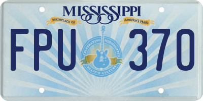 MS license plate FPU370