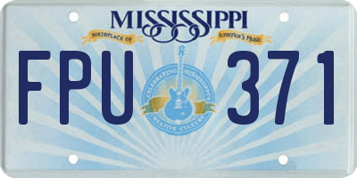 MS license plate FPU371