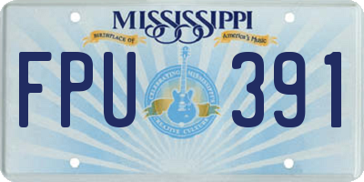 MS license plate FPU391