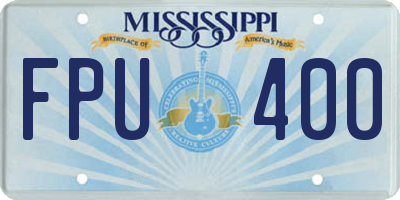 MS license plate FPU400