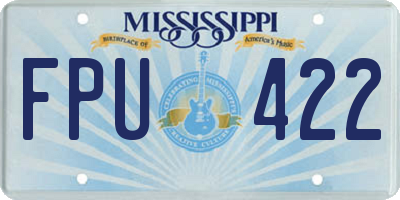 MS license plate FPU422
