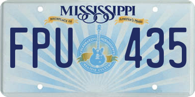 MS license plate FPU435