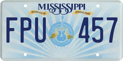 MS license plate FPU457