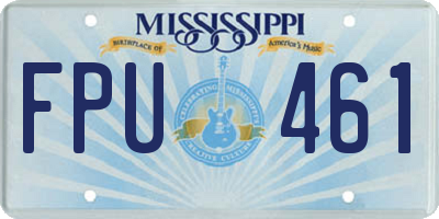 MS license plate FPU461