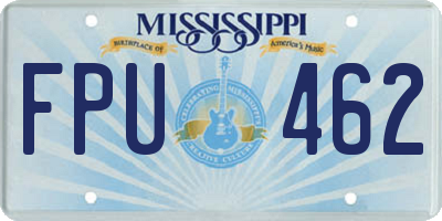 MS license plate FPU462