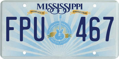 MS license plate FPU467