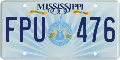 MS license plate FPU476