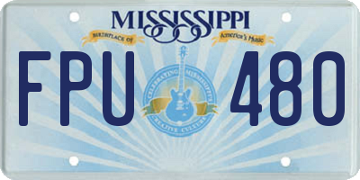 MS license plate FPU480