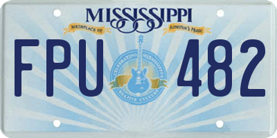 MS license plate FPU482