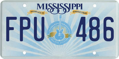 MS license plate FPU486