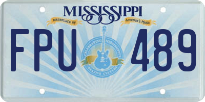 MS license plate FPU489