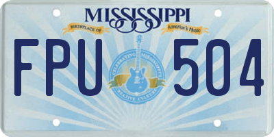 MS license plate FPU504