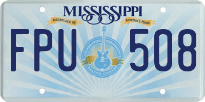 MS license plate FPU508