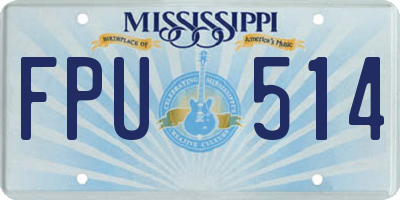 MS license plate FPU514