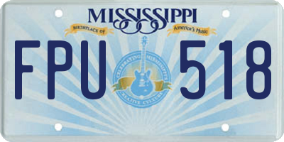 MS license plate FPU518