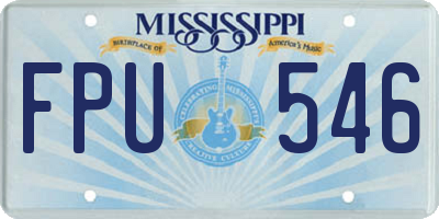 MS license plate FPU546