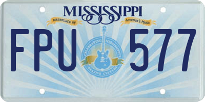 MS license plate FPU577
