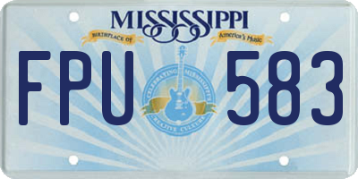 MS license plate FPU583