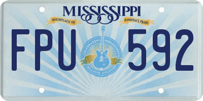 MS license plate FPU592