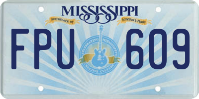 MS license plate FPU609