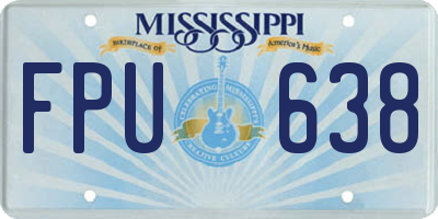 MS license plate FPU638