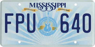 MS license plate FPU640