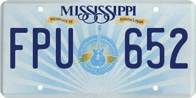 MS license plate FPU652