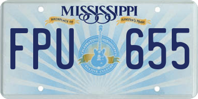 MS license plate FPU655