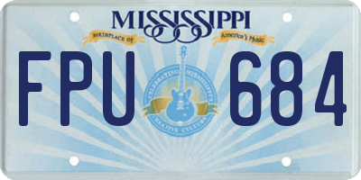 MS license plate FPU684