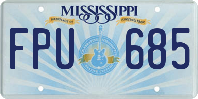 MS license plate FPU685