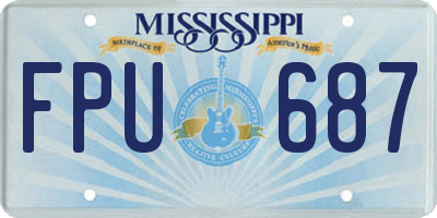 MS license plate FPU687