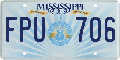 MS license plate FPU706