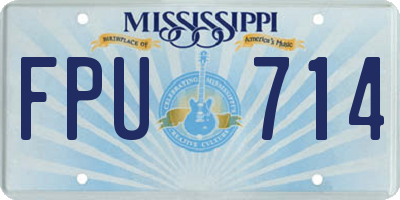 MS license plate FPU714