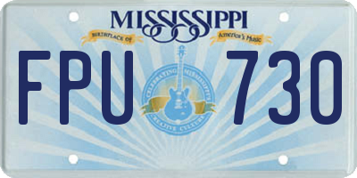 MS license plate FPU730