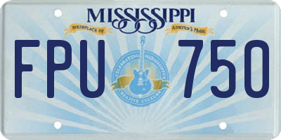 MS license plate FPU750