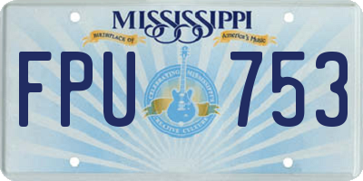 MS license plate FPU753