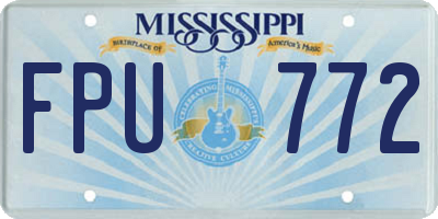 MS license plate FPU772