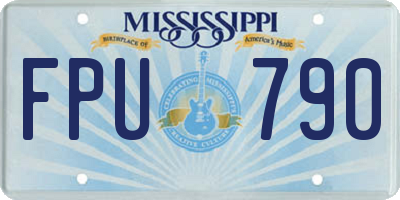 MS license plate FPU790
