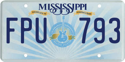 MS license plate FPU793