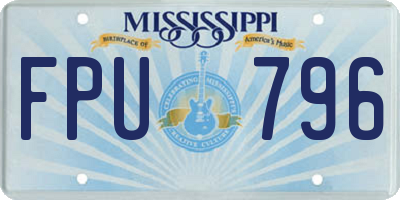 MS license plate FPU796