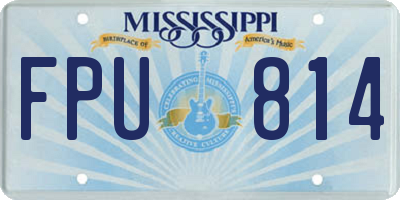 MS license plate FPU814
