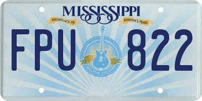 MS license plate FPU822