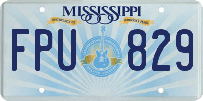 MS license plate FPU829