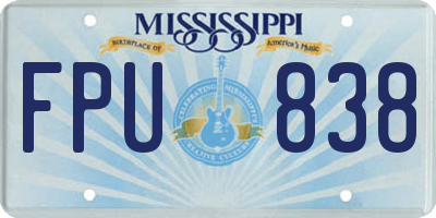 MS license plate FPU838