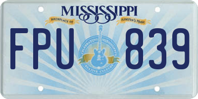 MS license plate FPU839