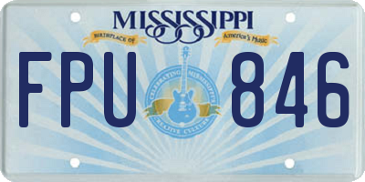 MS license plate FPU846