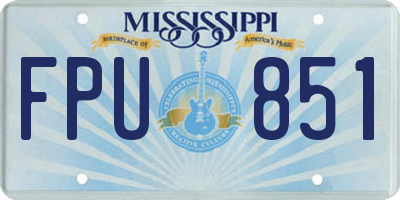 MS license plate FPU851