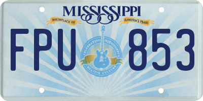 MS license plate FPU853