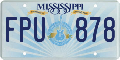 MS license plate FPU878