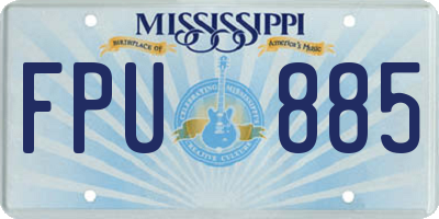 MS license plate FPU885